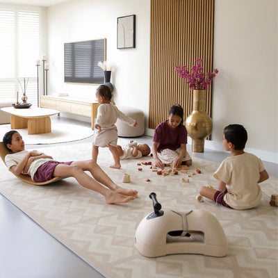 Eeveve - Puzzel Speeltapijt Kilim Sand | Veilig & Stijlvol | 180 x 120 cm