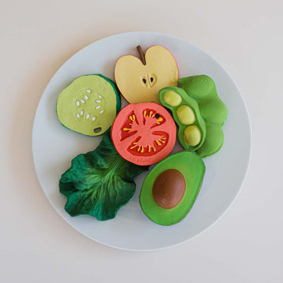 Oli & Carol - Bijtspeeltje & Badspeeltje Renato Tomato | Natuurlijk Rubber