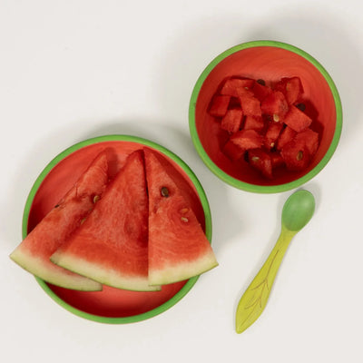 Oli & Carol - Eetset Wally The Watermelon (3-delig) | Rood