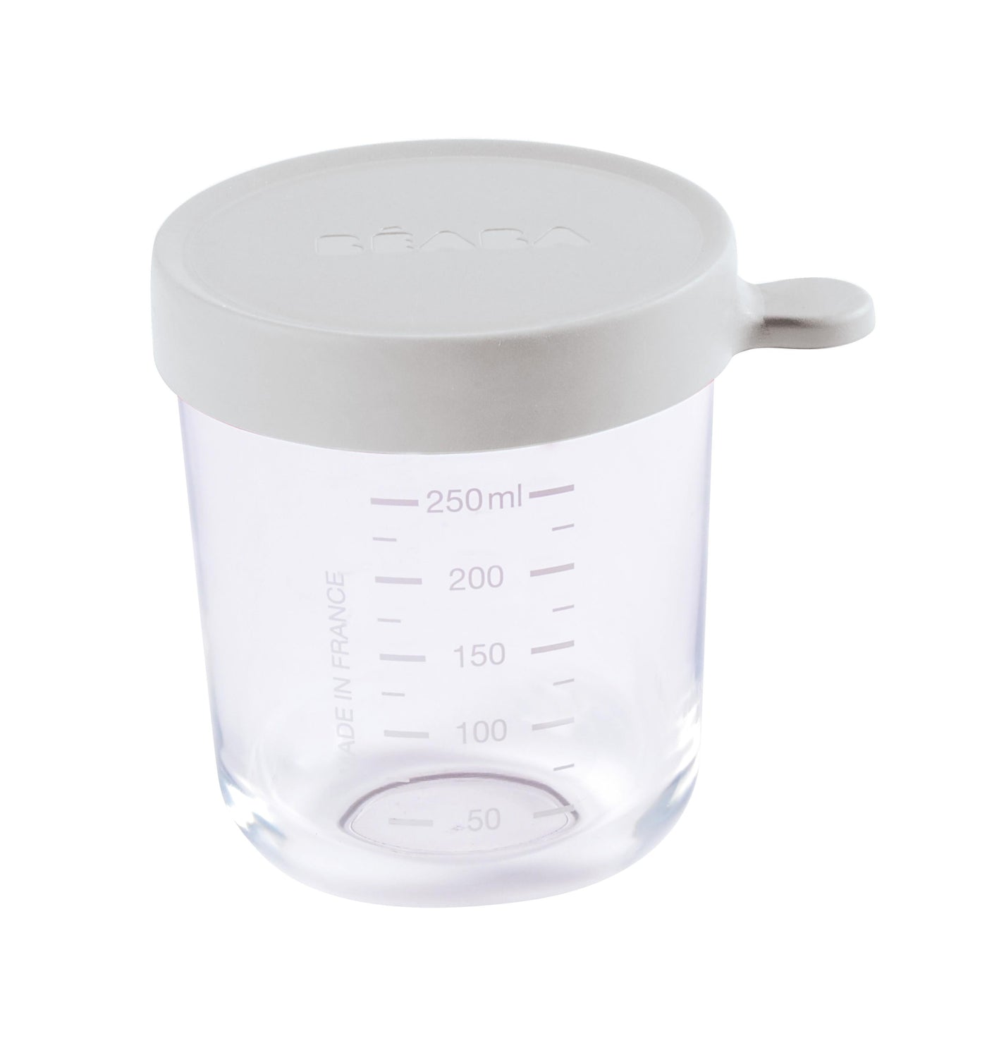 Glazen Bewaarpotje Superior Portion 250ml Mist Grijs