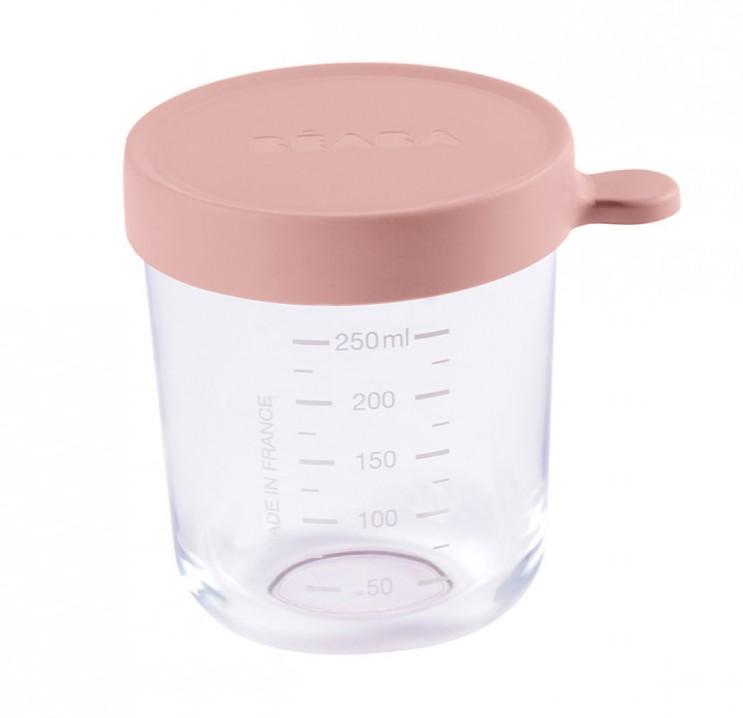 Glazen Bewaarpotje Superior Portion 250ml Donkerroze